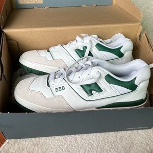New Balance 550 Green and White